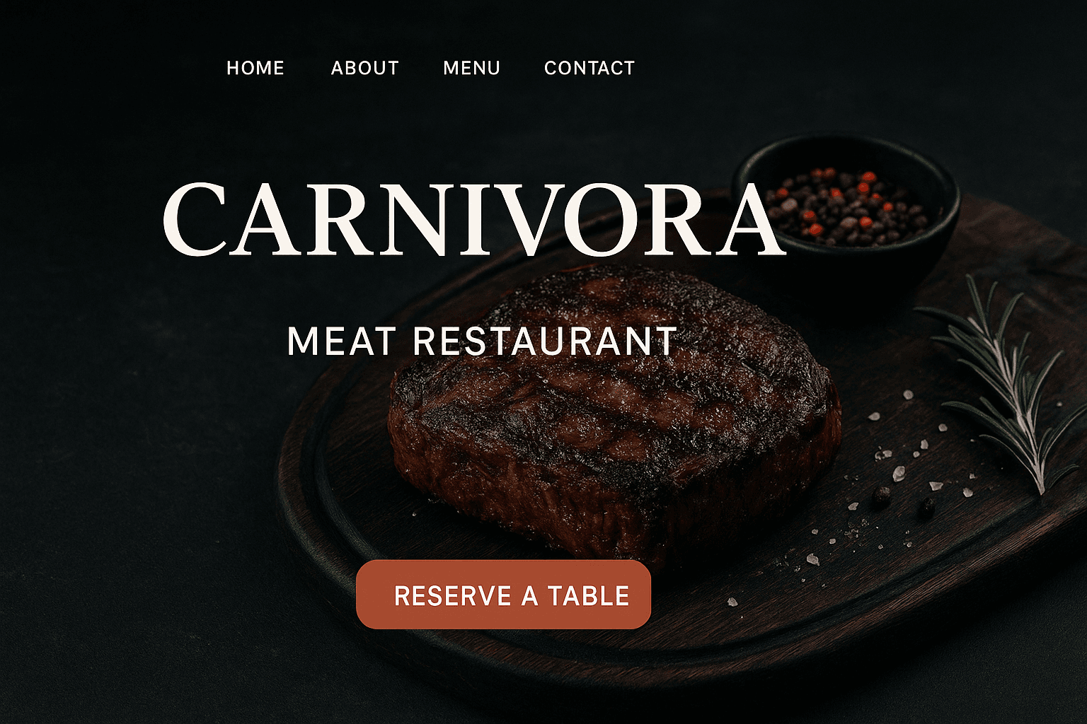 Nowoczesna strona internetowa dla restauracji