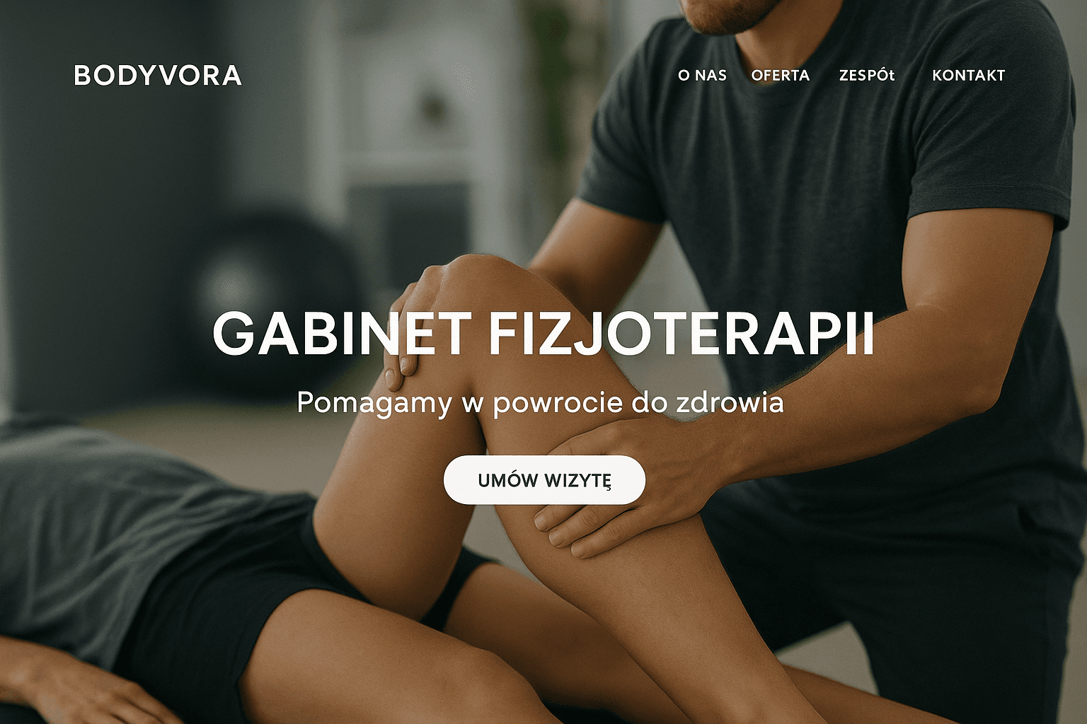 Nowoczesna strona internetowa dla fizjoterapeuty